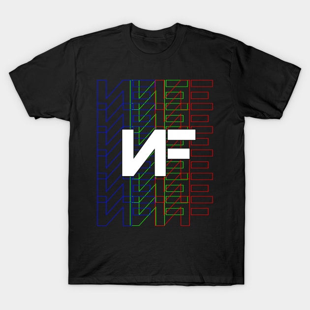 nf logo blue green red T-Shirt by bambangbuta